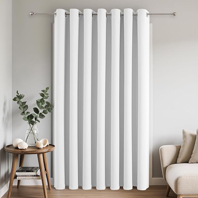 Joydeco Blackout Patio Sliding Door Curtains 84 Inches Long, Grommet Privacy by JOYDECO