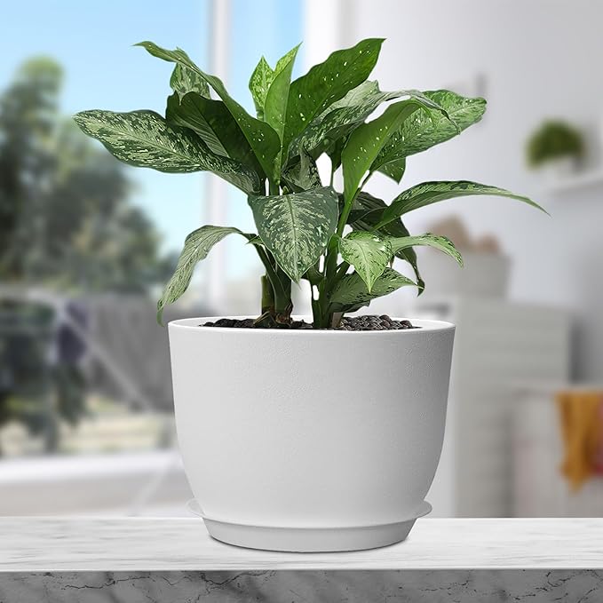 12 inch Large Plant Pots, Plastic Planters - Image 5