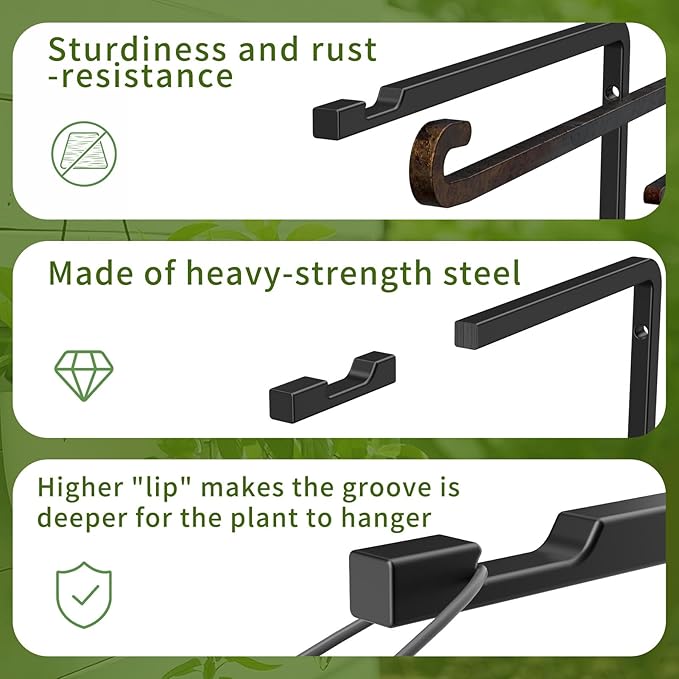 2 Pack 8 Inch Plant Hanger Hooks - Image 4