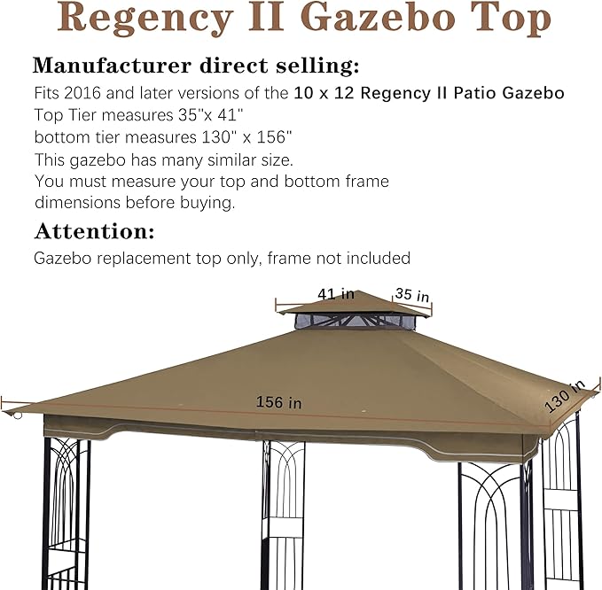 SCOCANOPY Replacement Gazebo Canopy - Image 3