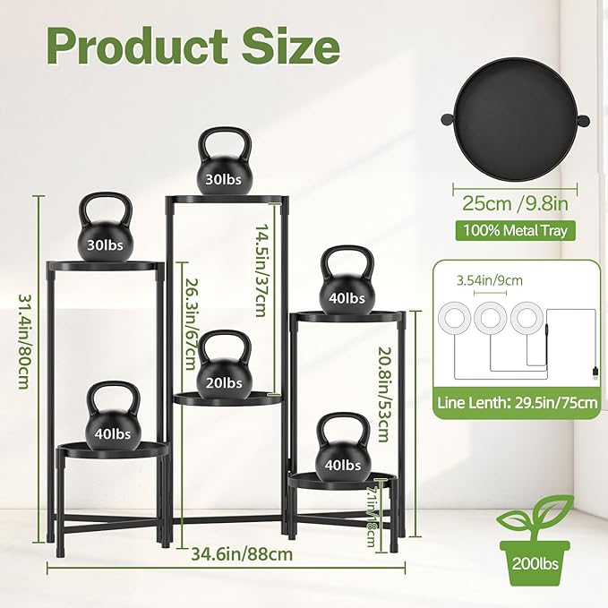 iDavosic.ly 6 Tier Large Plant Stand Indoor - Image 3