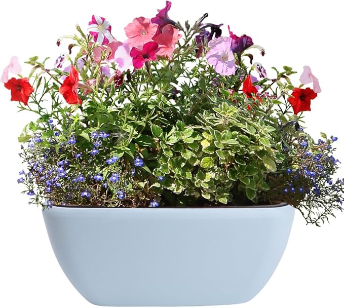 Vencer 10.8 Inch Plastic Square Self Watering Planter, Water Indicator - Image 4
