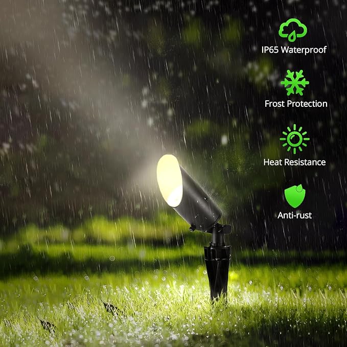 wowlite Landscape Spotlights 4 Pack, ETL Listed Low Voltage Spot Lights Outdoor - Image 3
