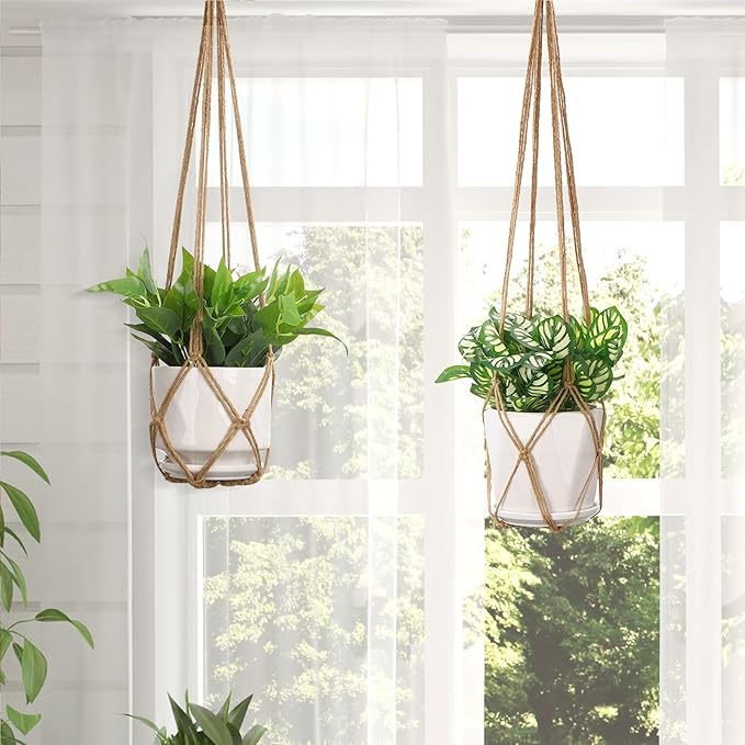 YIBOT Macrame Plant Hanger Indoor Set of 2 - Image 5