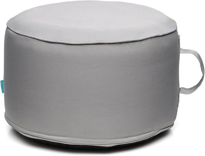 QILLOWAY Indoor/Outdoor Inflatable Stool, Round Ottoman, All Weather Foot Rest by QILLOWAY
