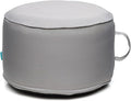 QILLOWAY Indoor/Outdoor Inflatable Stool, Round Ottoman, All Weather Foot Rest by QILLOWAY