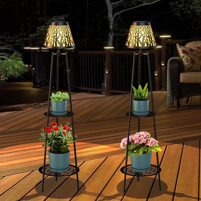 2 Pack 45.5'' Outdoor Floor Lamps - Image 8