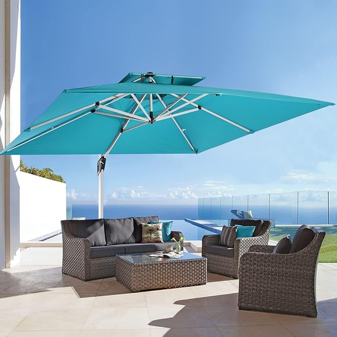 ABCCANOPY Patio Umbrella Cantilever Double Top Outdoor Offset Umbrella - Image 10