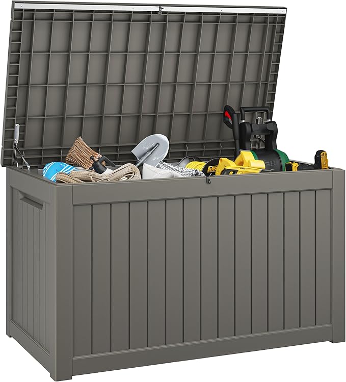 Outdoor Storage Box, Resin Deck Boxes Indoor and outdoor, Waterproof Storage by NBYSGO