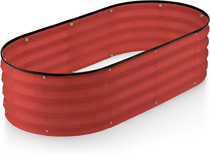 Plant & Plot Galvanized Raised Garden Beds Outdoor // 4×2×1 ft Planter Raised by PlantPlot