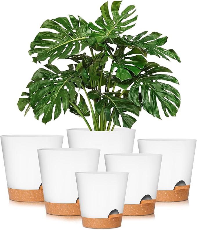 GARDIFE Plant Pots 8/7/6.5/6/5.5/5 Inch Self Watering Planters by GARDIFE