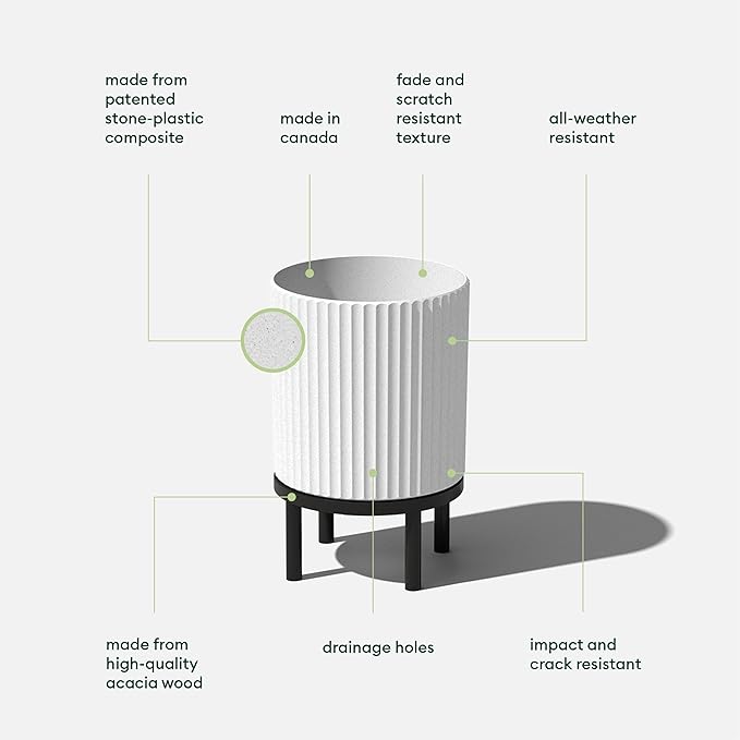 Veradek Demi Series Round Planter w/Stand - Image 2