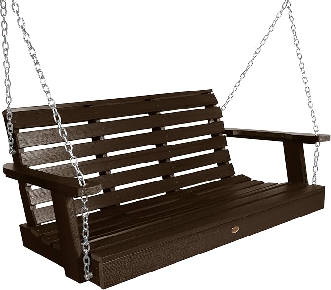 highwood Weatherly Porch Swing, 4 Feet, Weathered Acorn by highwood