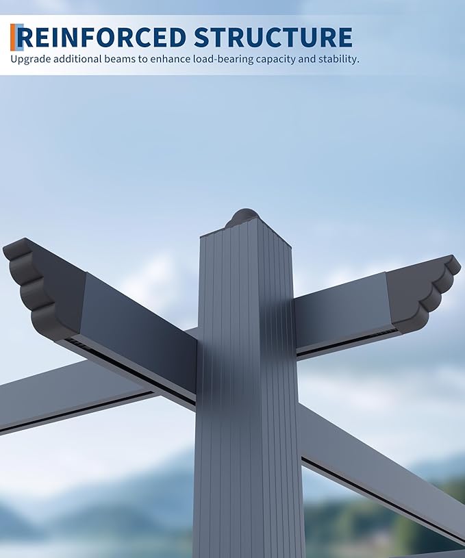 10 x 10 ft Aluminum Pergola - Image 7