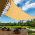 KANAGAWA 6'X7' Sand Custom Size Sun Shade Sail Rectangle UV Block Canopy Cover by KANAGAWA