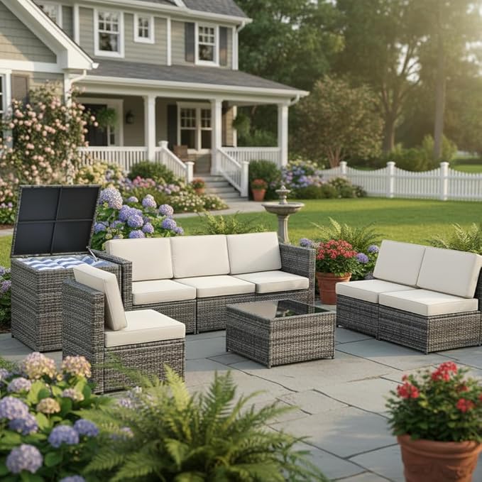 Tangkula 8 Pieces Wicker Patio Furniture Set by TANGKULA