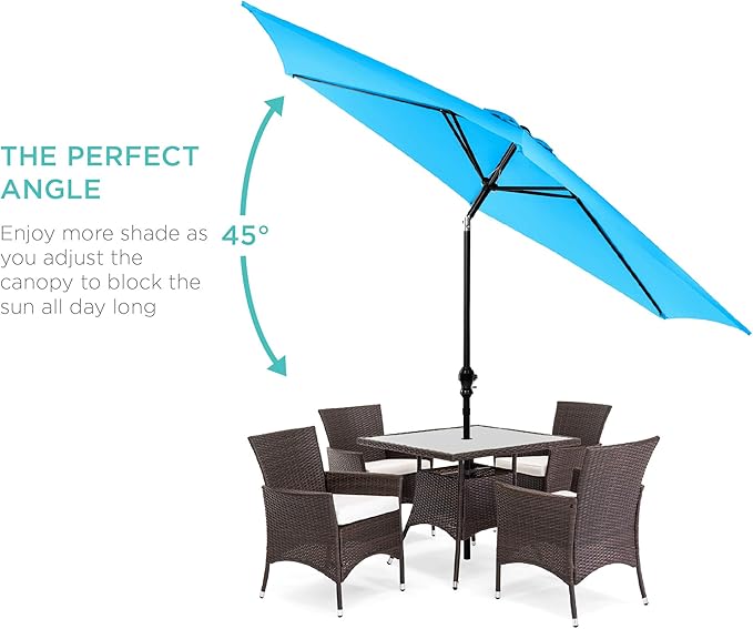 Best Choice Products 10ft Outdoor Table Compatible Steel Polyester Market Patio - Image 2