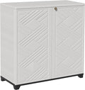 ADDOK Indoor Outdoor Plastic Storage Cabinet 34"x15"x34" by ADDOK