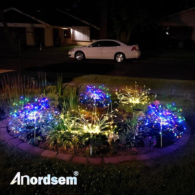 Anordsem Solar Garden Lights Outdoor: Bendable Copper Wire - Image 7