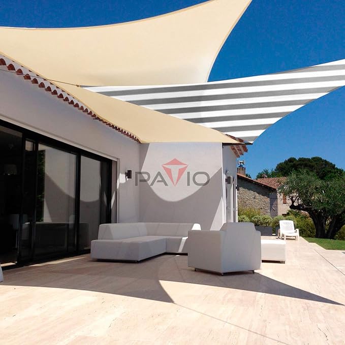 Patio Paradise 14' x 14' x 14' Sun Shade Sail Triangle Canopy Shade Cloth - Image 5