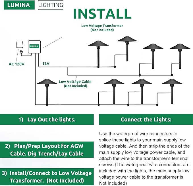 Lumina Lighting® 3W Landscape Lighting 12V Landscape Lights Low Voltage - Image 7