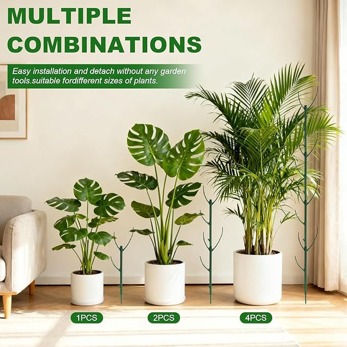 5pack Adjustable Plant Support Pole – Stackable Indoor/Outdoor Support Pole - Image 6
