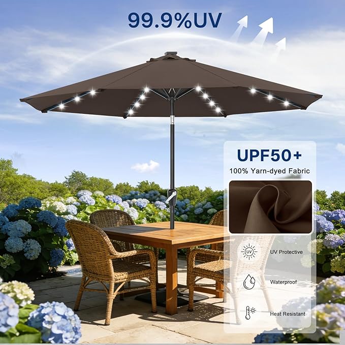 ABCCANOPY 10FT Durable Solar Led Patio Umbrellas - Image 5