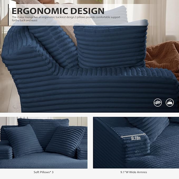 50 Inches Chaise Lounge Indoor, Oversized Chaise Lounge Chair - Image 5