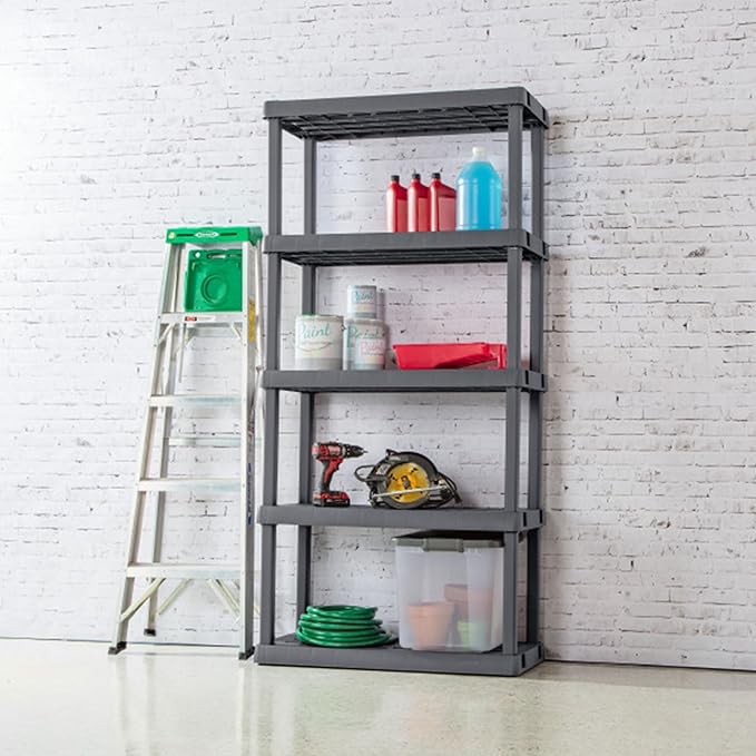 Sterilite 4-Pack 5 Shelf Unit, Heavy-Duty Shelving Storage Rack - Image 7