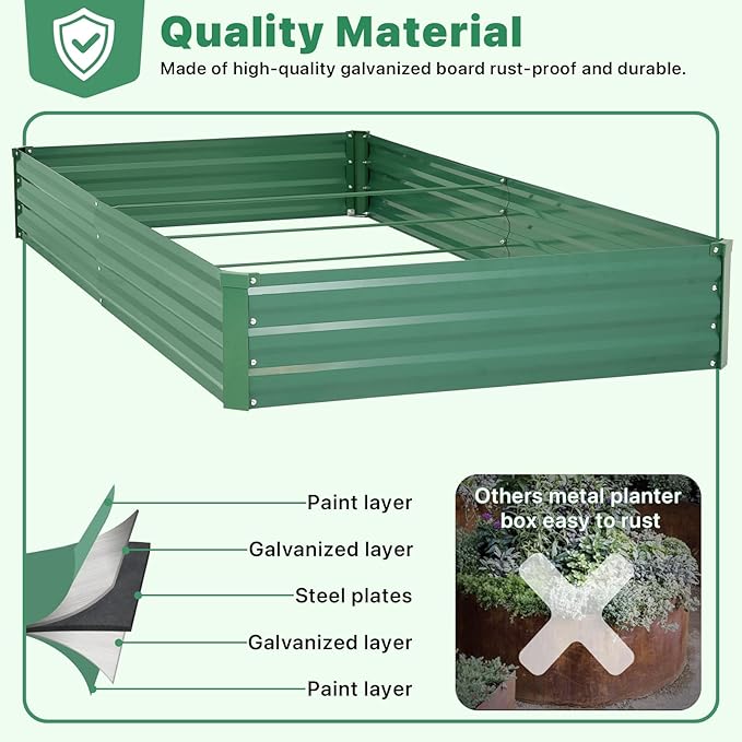 ONCEMORE Galvanized Raised Garden Bed - Image 3