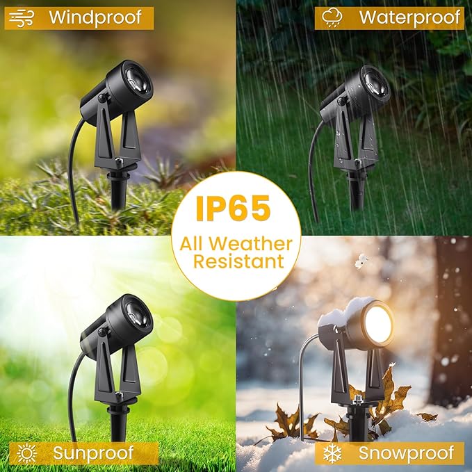 Low Voltage Landscape Lighting, 8 Pack Outdoor LED Landscape Spotlights - Image 6