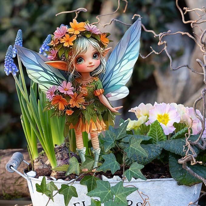 Fairy Garden Stake Decor, Acrylic 2D Garden Fairy Decoration, Fairy Garden - Image 2
