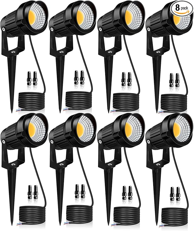 12W LED Landscape Lights Low Voltage, 3000K Warm White 12V AC/DC Waterproof by Unknown