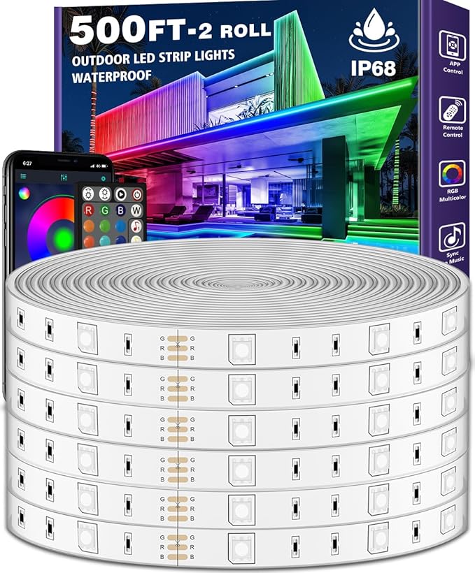 AILBTON 500ft Outdoor LED Strip Lights Waterproof, IP68 Outside Led Light by AILBTON