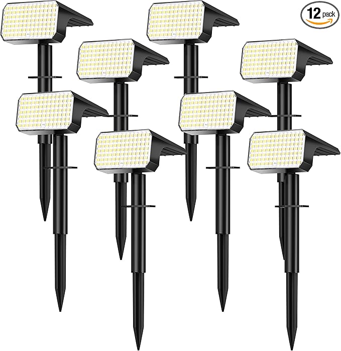 LANSOW Solar Spot Lights Outdoor Waterproof IP67, Solar Landscape Spotlights by LANSOW
