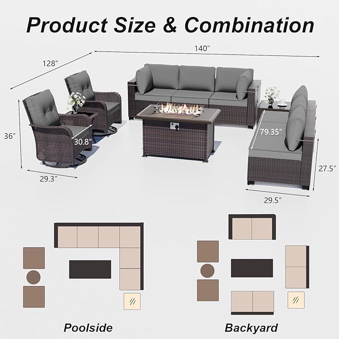 ALAULM Patio Furniture Set - Image 9