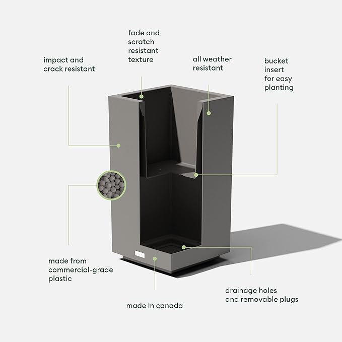 Veradek Block Series Pedestal Planter - Image 2