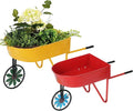 BAYN Metal Wheelbarrow Flower Cart Planter, 2 Packs Plant Stands by BAYN