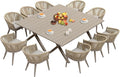 PURPLE LEAF 12 Pieces Outdoor Dining Set by PURPLELEAF