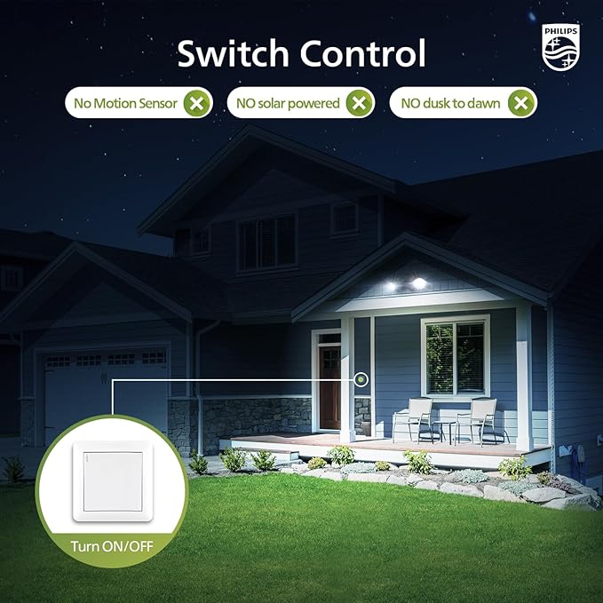 Philips 44W 3500LM ‌LED Security Flood Light‌ ‌Outdoor‌，Switch Controlled - Image 3
