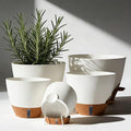 7/6.5/6/5.5/5 Inch Self Watering Pots, Plastic Flower Pots by Unknown