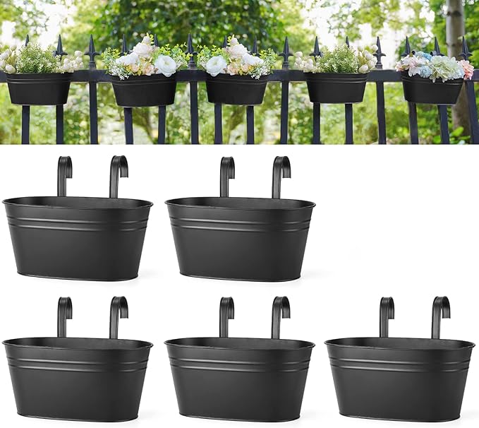 Dahey 10.5 Inch Metal Iron Hanging Flower Pots by Dahey