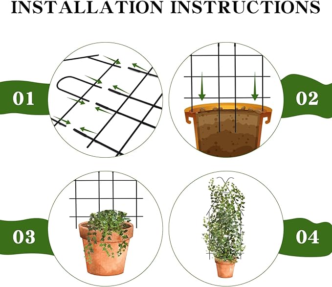 ZOUTOG Trellis for Climbing Plants Indoor 4 Pack 30 Inch, Rustproof Metal - Image 4