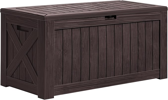 Greesum 120 Gallon Deck Box, Resin Outdoor Storage Container by BuynowfromGreesum