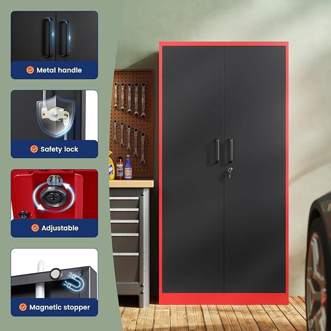 Yizosh Metal Storage Cabinet - Image 4