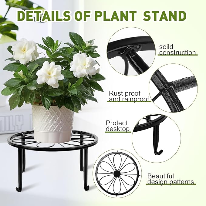 ESRICH 10Pack Plant Stand, Metal Plant Stands - Image 4