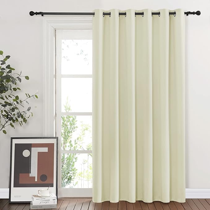 NICETOWN Blackout Sliding Door Curtain 84 inches Long, Grommet Patio Door - Image 2