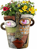Picasso Abstract Face Flower Pot, Unique Resin Crafted Planter by Unknown