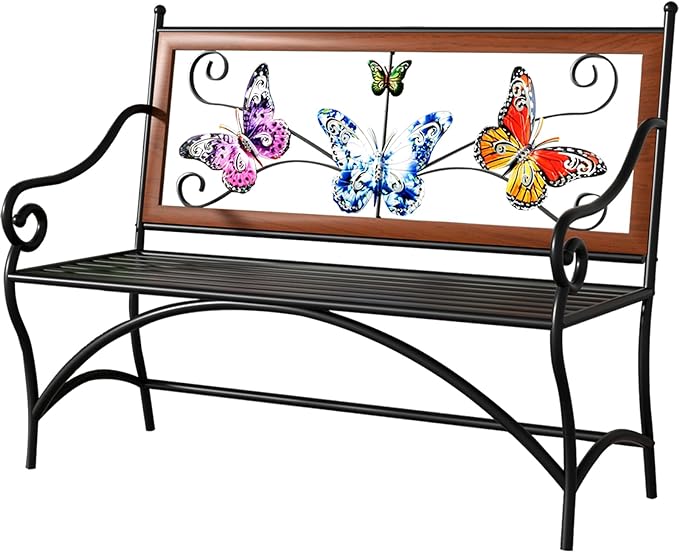 39.7" Outdoor Bench, Garden Bench, Patio Bench - Image 8