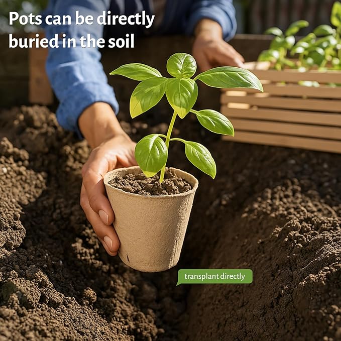 120 Packs 3.15 Inch + 4 Inch Peat Pots, Biodegradable Pots - Image 5